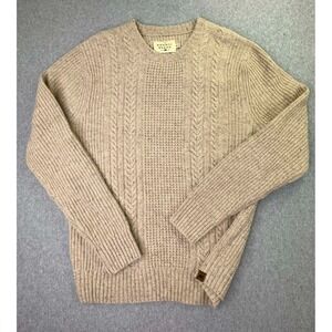 The Normal Brand Kennedy Sweater Mens Size Medium Cable Knit Crewneck Wool Blend
